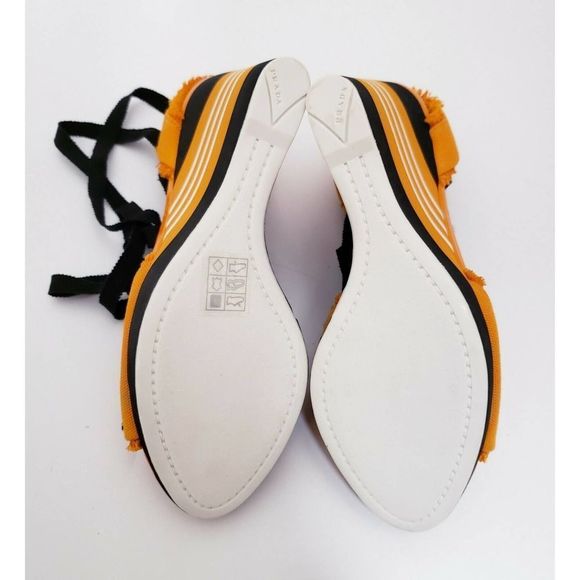Prada Orange and Black Wedge Heels - Picture 7 of 7